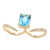 AAA-Brasilianischer Aquamarin-Goldring (de Melo)