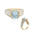 AAA-Brasilianischer Aquamarin-Goldring (SUHANA)