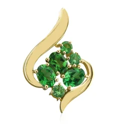 AAA-Kenianischer Tsavorit-Goldanhänger