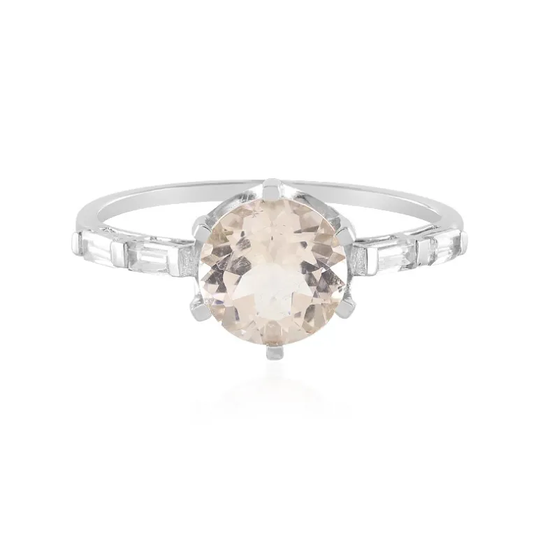 AAA-Madagaskar-Morganit-Platinring