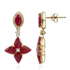 AAA-Mosambik-Rubin-Goldohrringe (CIRARI)