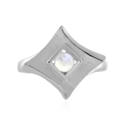 AAA-Regenbogen-Mondstein-Silberring