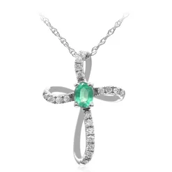 AAA-Sambia-Smaragd-Goldhalskette