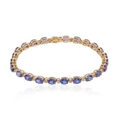 AAA-Tansanit-Goldarmband