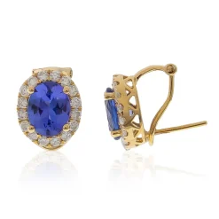 AAA-Tansanit-Goldohrringe (CIRARI)