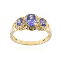 AAA-Tansanit-Goldring