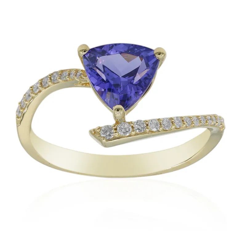 AAA-Tansanit-Goldring (CIRARI)