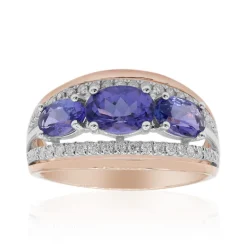 AAA-Tansanit-Goldring (CIRARI)