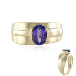 AAA-Tansanit-Goldring (de Melo)