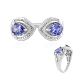 AAA-Tansanit-Goldring (de Melo)