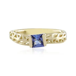 AAA-Tansanit-Goldring (Ornaments by de Melo)