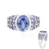 AAA-Tansanit-Platinring (KM by Juwelo)