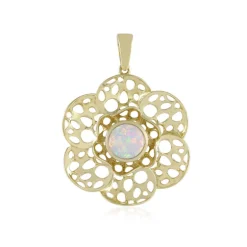 AAA-Welo-Opal-Goldanhänger (Ornaments by de Melo)