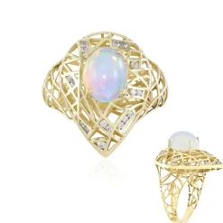 AAA-Welo-Opal-Goldring (Ornaments by de Melo)