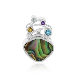 Abalone-Muschel-Silberanhänger