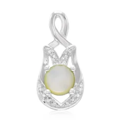 Abalone-Muschel-Silberanhänger