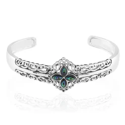 Abalone-Muschel-Silberarmreif