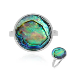 Abalone-Muschel-Silberring
