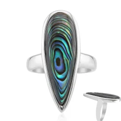 Abalone-Muschel-Silberring