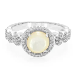 Abalone-Muschel-Silberring