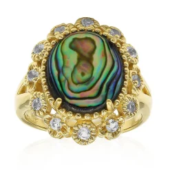 Abalone-Muschel-Silberring (Art of Nature)