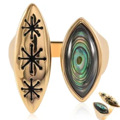 Abalone-Muschel-Silberring (TPC)