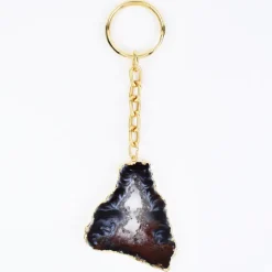 Achat-Edelstahlschlüsselanhänger