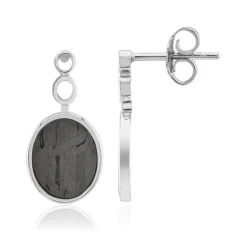 Aletai-Meteorit-Silberohrringe