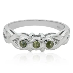 Alexandrit-Katzenauge-Silberring