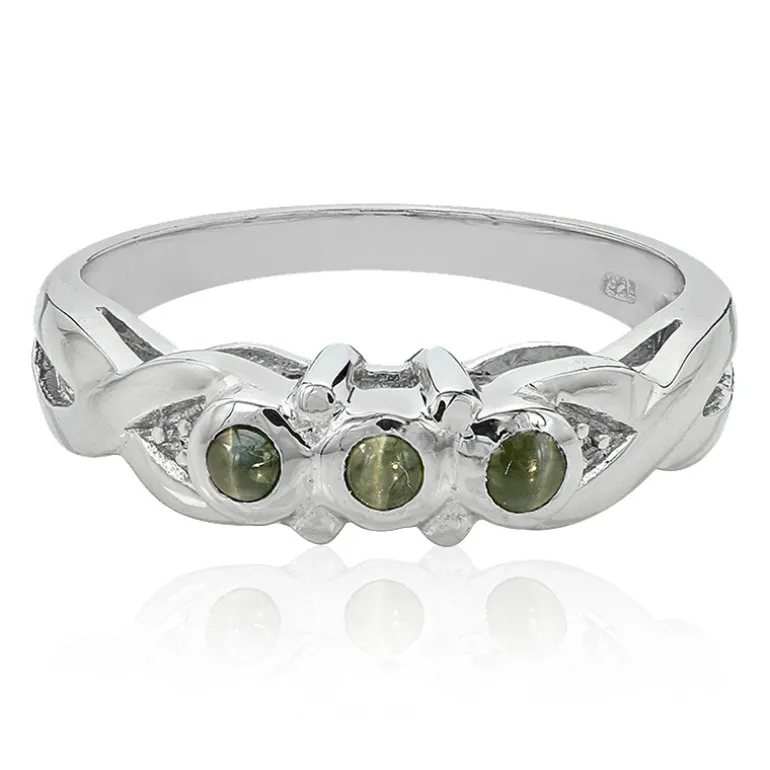 Alexandrit-Katzenauge-Silberring