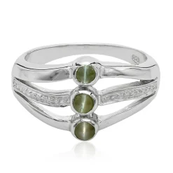 Alexandrit-Katzenauge-Silberring