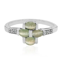 Alexandrit-Katzenauge-Silberring