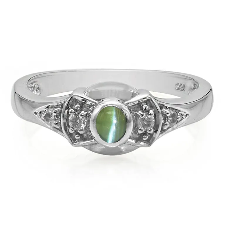 Alexandrit-Katzenauge-Silberring