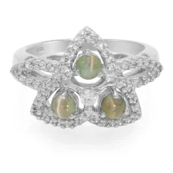 Alexandrit-Katzenauge-Silberring