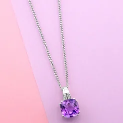 Amethyst-Silberanhänger