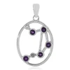 Amethyst-Silberanhänger (Waage)
