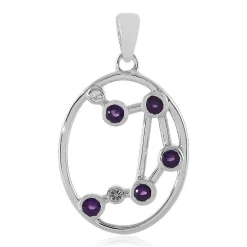 Amethyst-Silberanhänger (Waage)