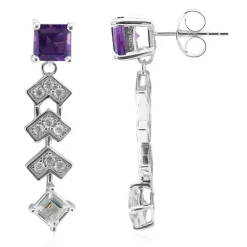 Amethyst-Silberohrringe