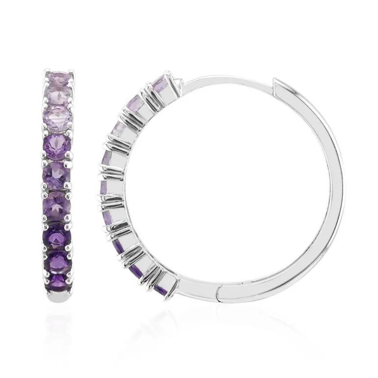 Amethyst-Silberohrringe