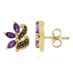 Amethyst-Silberohrringe