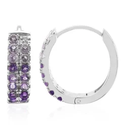 Amethyst-Silberohrringe