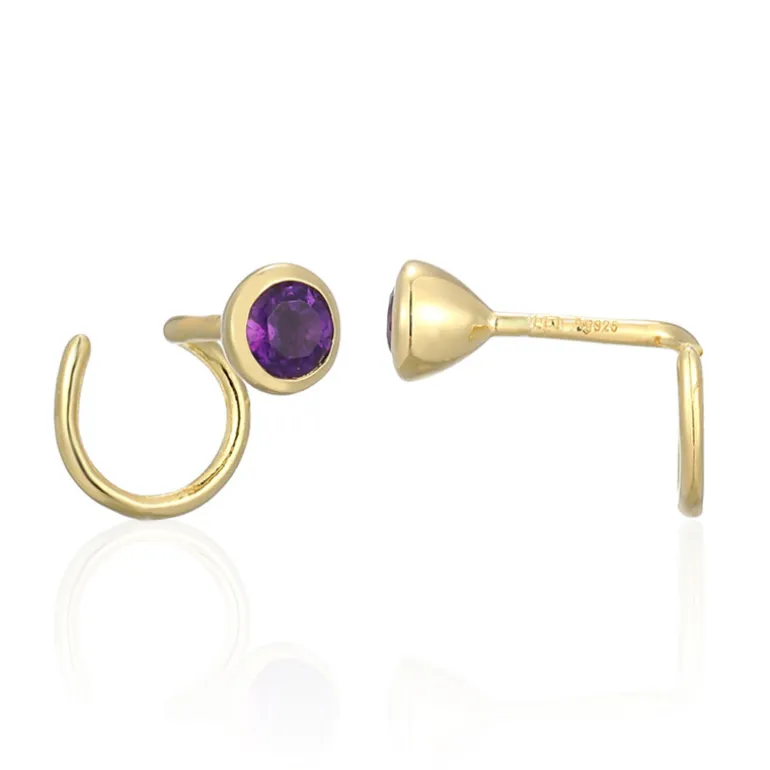 Amethyst-Silberohrringe