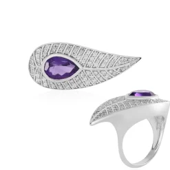 Amethyst-Silberring (de Melo)