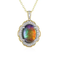 Ammolith-Silberhalskette (Gems en Vogue)