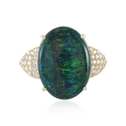 Andamooka-Matrix-Opal-Goldring (AMAYANI)