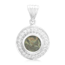 Antikes Witwen-Scherflein-Silberanhänger