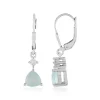 Aqua-Chalzedon-Silberohrringe