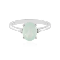 Aqua-Chalzedon-Silberring