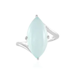 Aqua-Chalzedon-Silberring