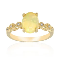 Australischer Opal-Goldring